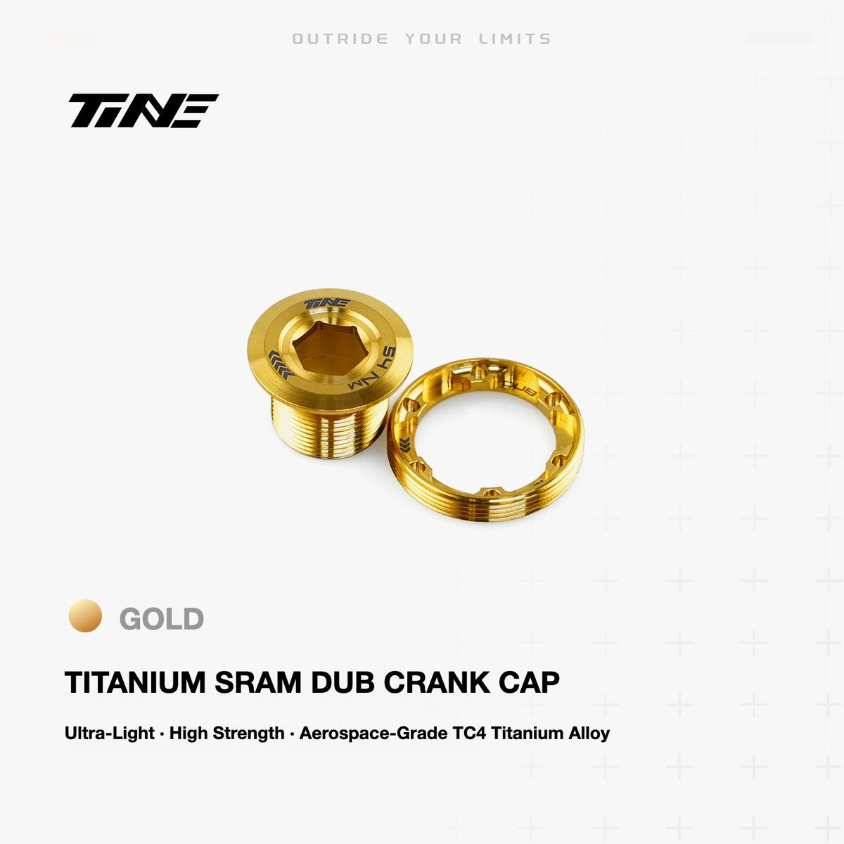 TiNE Ultra-Light SRAM DUB Titanium Crank Cap – 10.5g