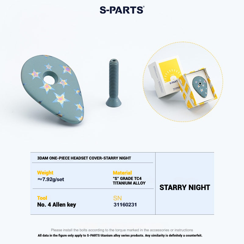 S-PARTS PINARELLO 3DAM Capuchon de potence intégré en titane imprimé en 3D, compatible avec PINARELLO Dogma F12 et les versions antérieures (avant 2024). Non compatible avec Pinarello Dogma F 2025.