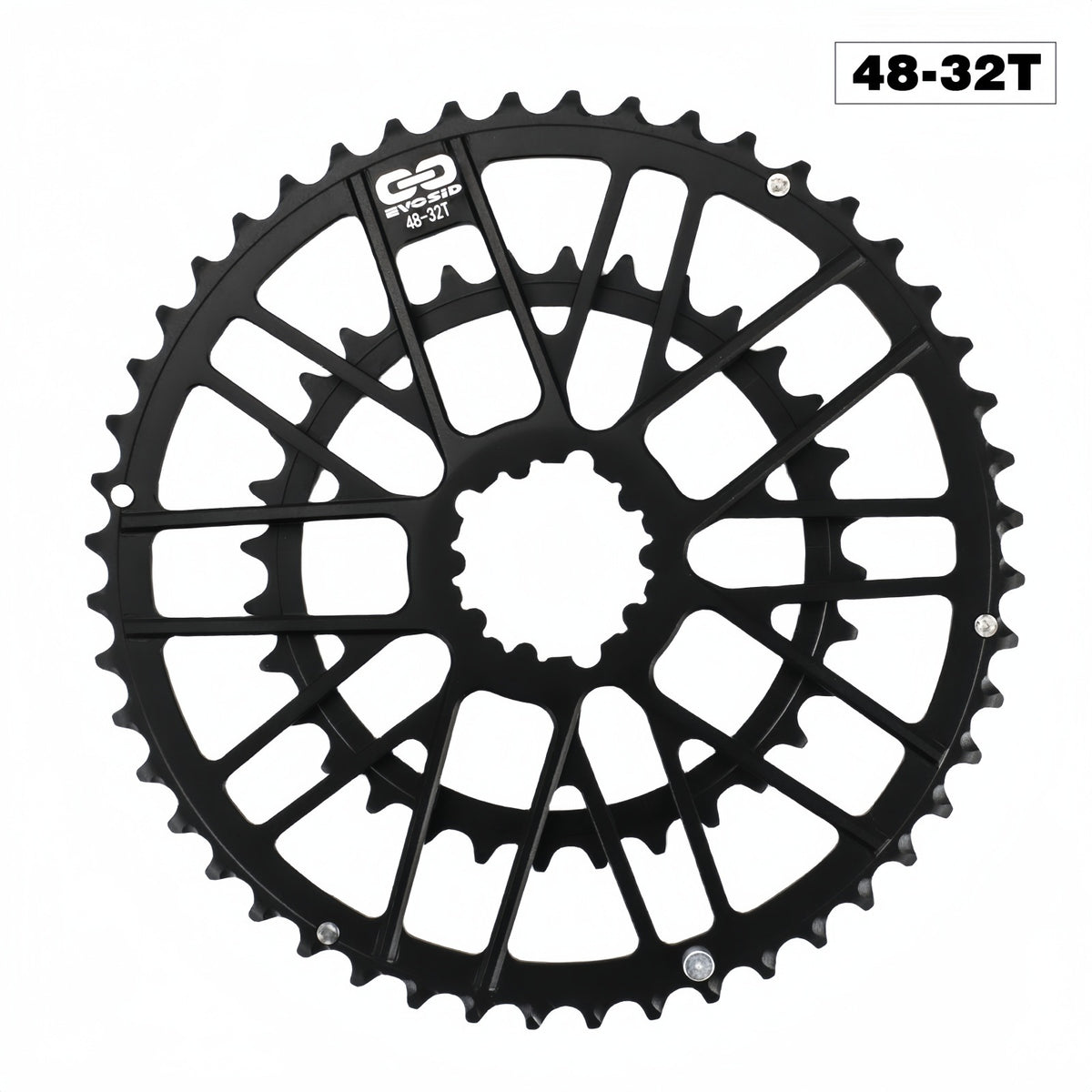 EVOSID CNC Road Bike Chainring Set | 46-30T / 48-32T | 7075-T6 Aluminum | 3-Bolt Direct Mount | Compatible with GXP Cranks