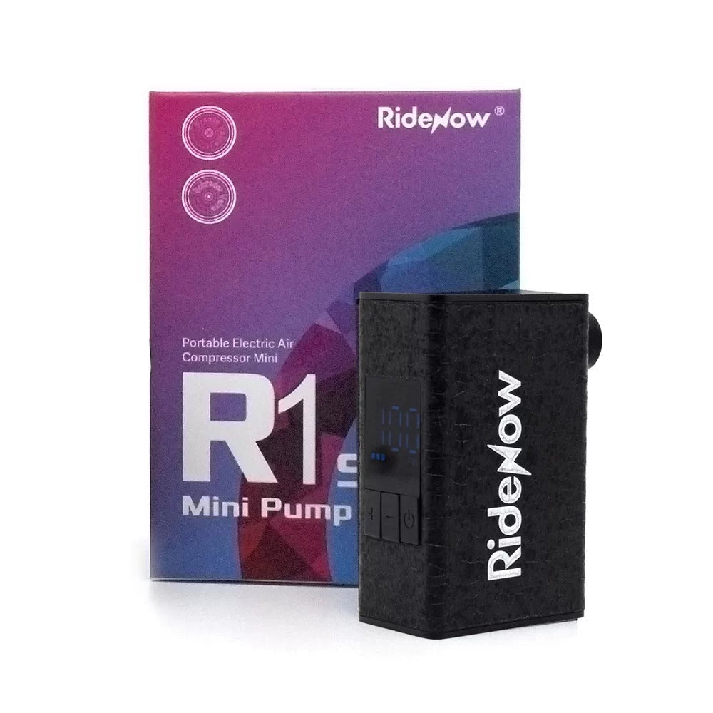RIDENOW Mini Electric Bike Pump | Portable USB-C Bicycle Inflator | 100 / 120 / 150 PSI