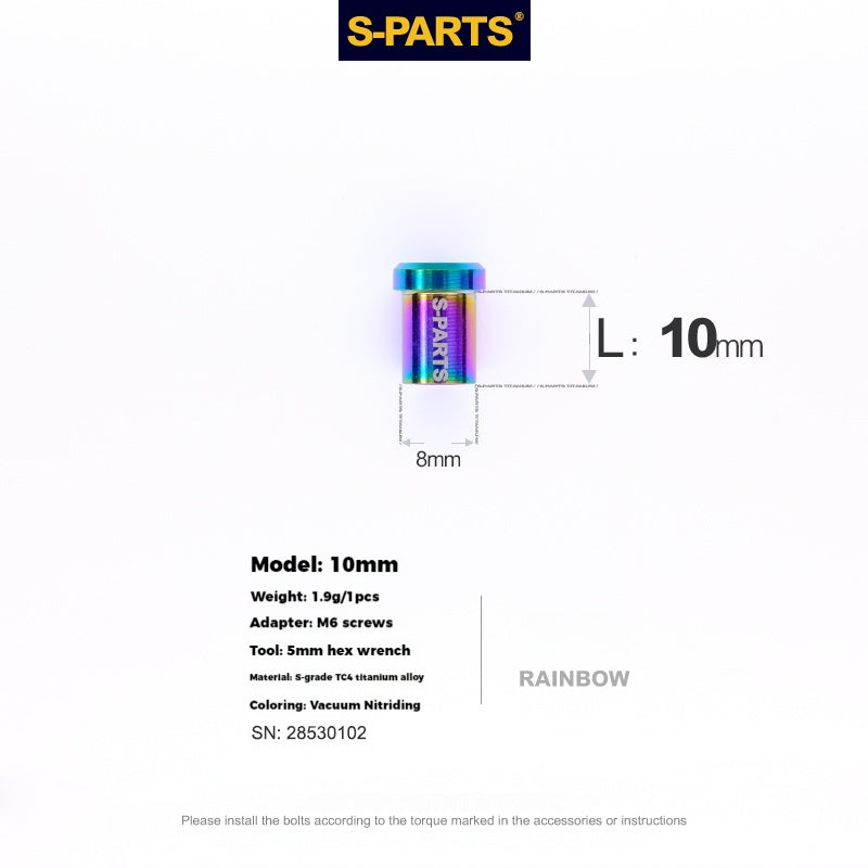 S-PARTS Road Bike Disc Brake Titanium Alloy Screw Set for SRAM RED Force Rival 12-speed AXS