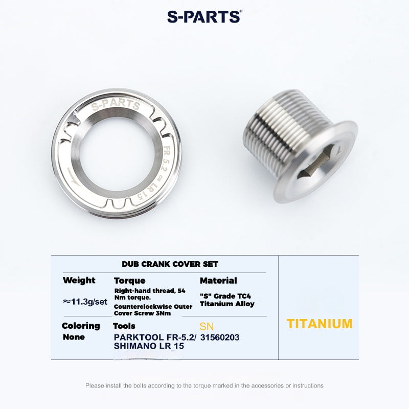 S-PARTS SRAM DUB cache de manivelle en titane Quarq Red Force Sram cache de manivelle de vélo