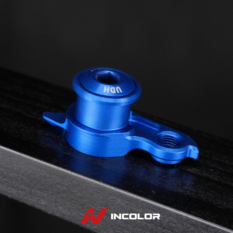 Patte de dérailleur légère UDH INCOLOR pour Trek Madone Gen 8, Quicker One et Specialized S-Works Tarmac SL9 | Aluminium 7075-T6