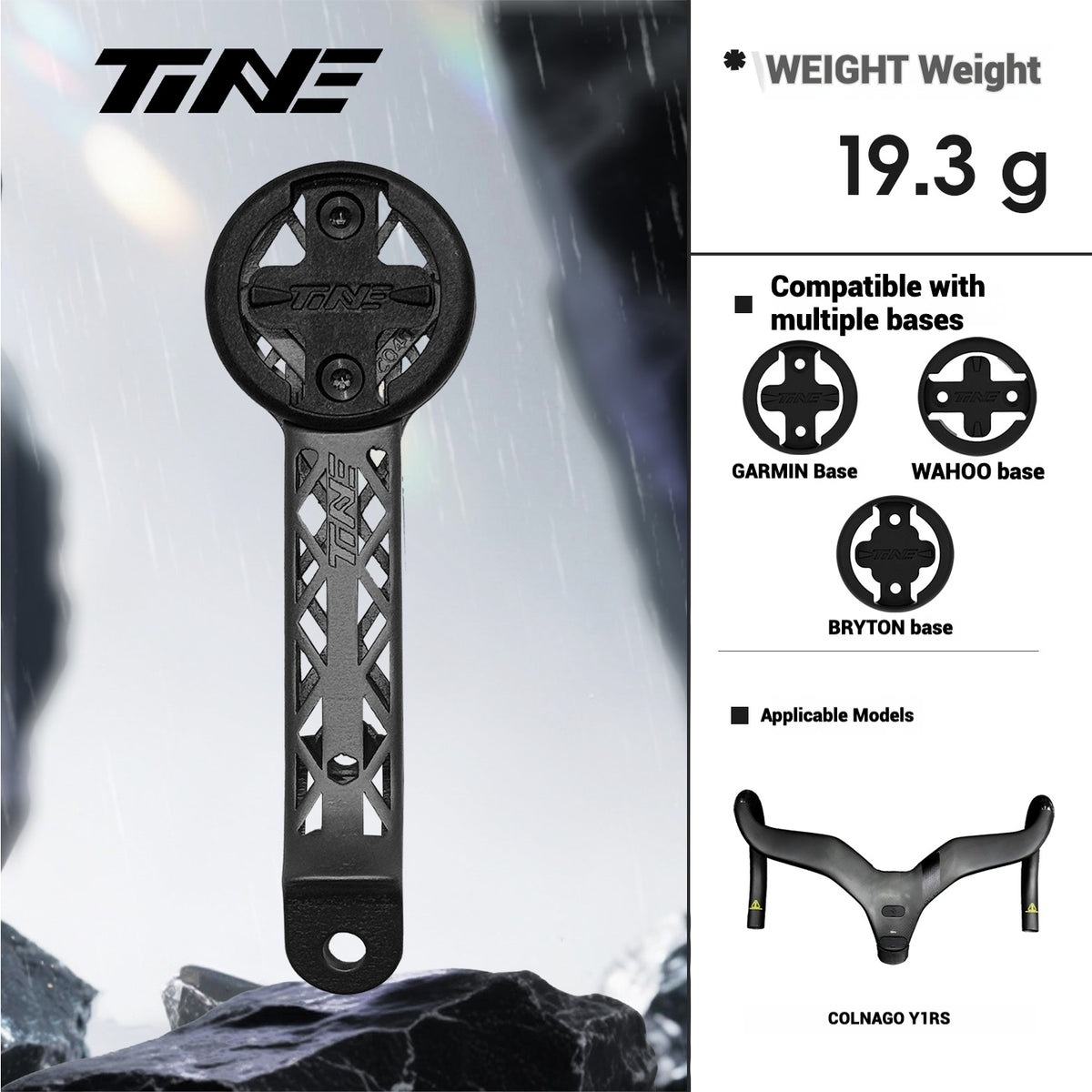 Supporto per computer TiNE in titanio ultraleggero COLNAGO CCO1 Bikes 3D Print, completamente scavato, ad alta resistenza, 1 pz.