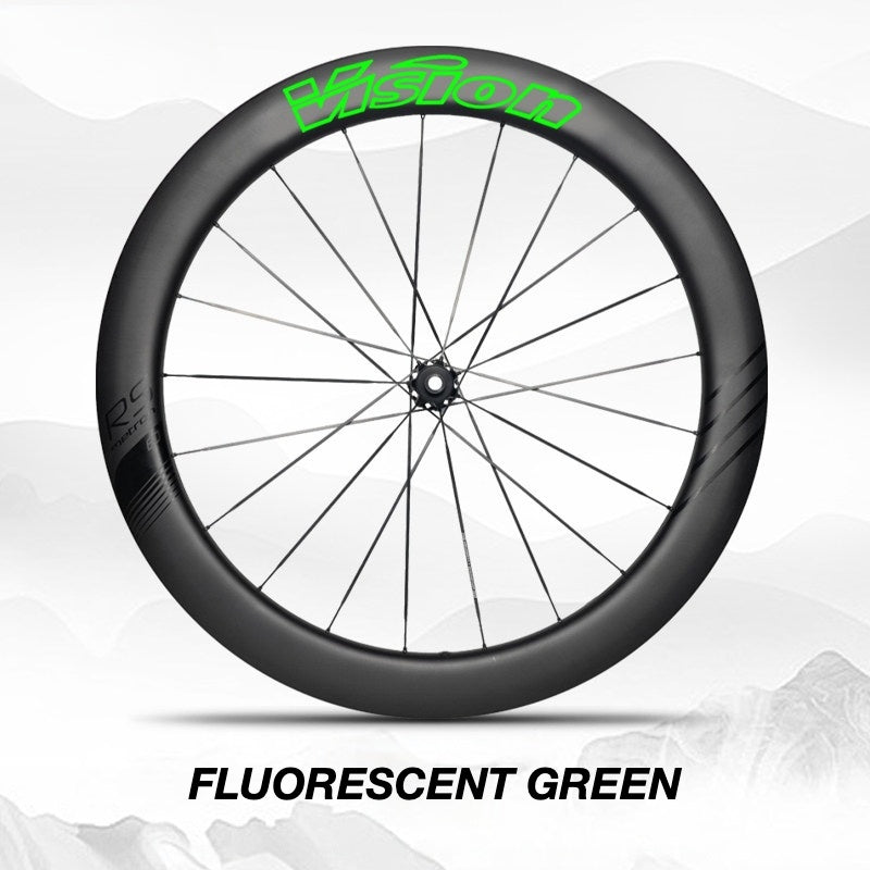 Custom Decal Kit for VISION SC60 Wheels | Road Bike Carbon Rim Wrap Stickers(Complete Wheelset Decal Kit + Spare Set)