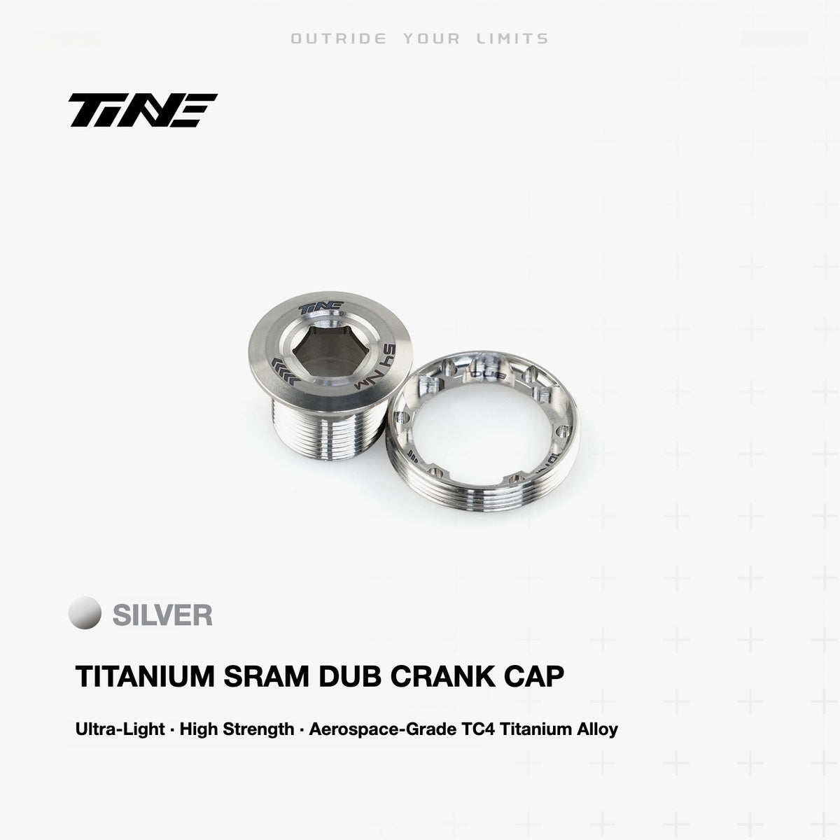 TiNE Ultra-Light SRAM DUB Titanium Crank Cap – 10.5g