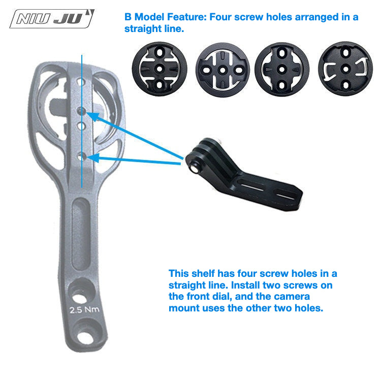 BLACK INC Integrated Computer Mount for FACTOR Bikes | Garmin Wahoo GoPro Compatible