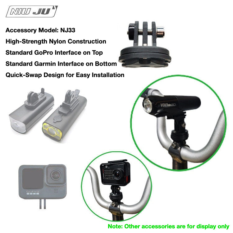 NIUJU Brompton Computer Mount | Garmin Phone Adapter GoPro Front Mount