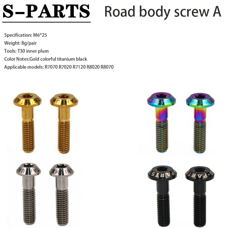 Vite per corpo bici da strada in titanio S-PARTS R9120 R8070 M9000 M8100 (M6)