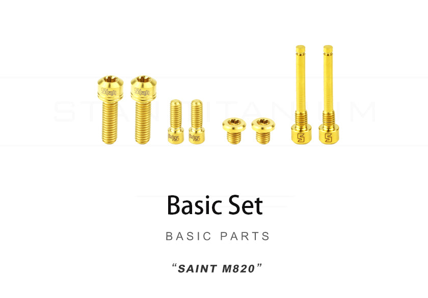 S-parts SAINT M820 ZEE Brake Titanium Alloy Upgrade Set Vite in titanio