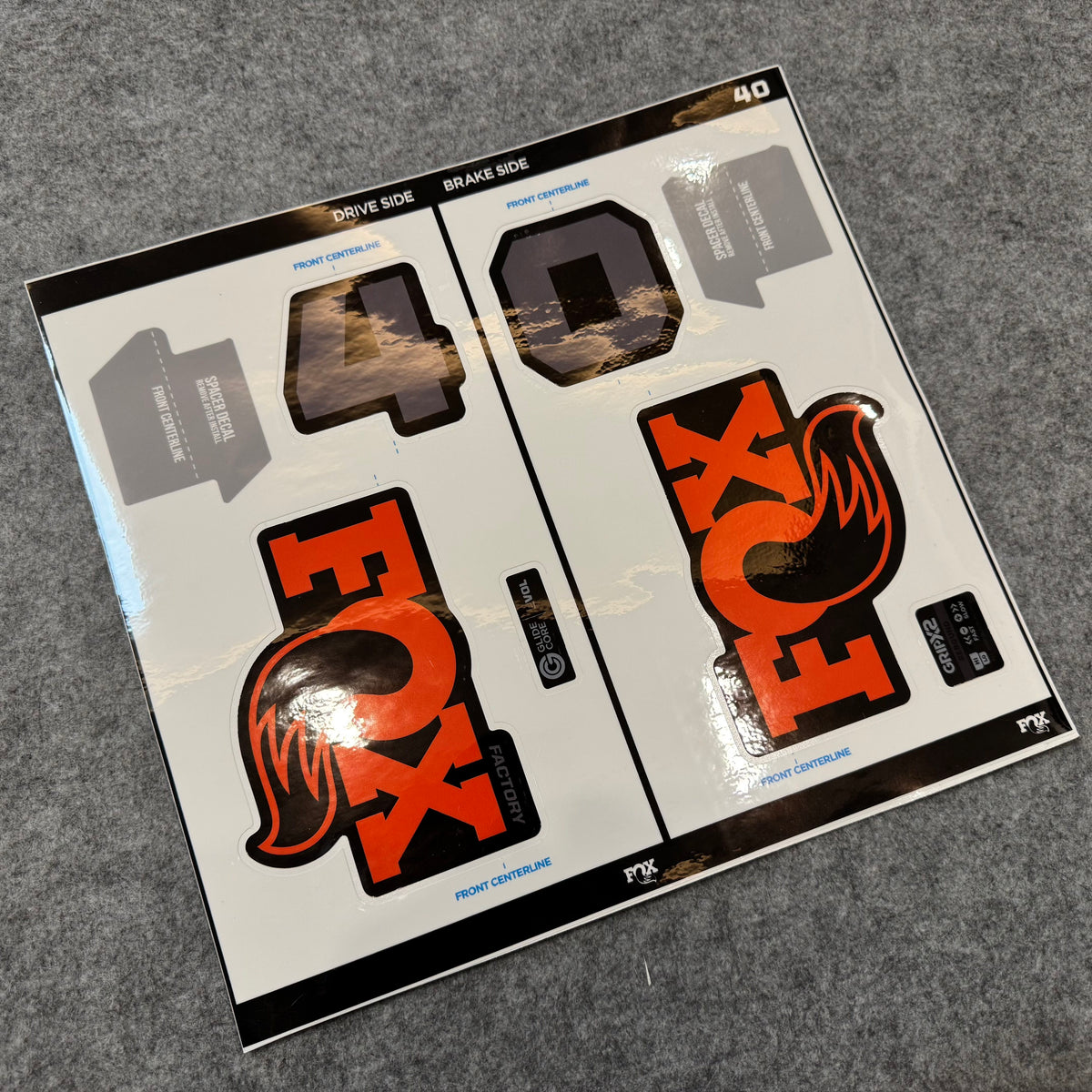 Custom Decal Kit for 2027 FOX 40 FACTORY Fork | Waterproof MTB Fork Stickers | GRIP X2