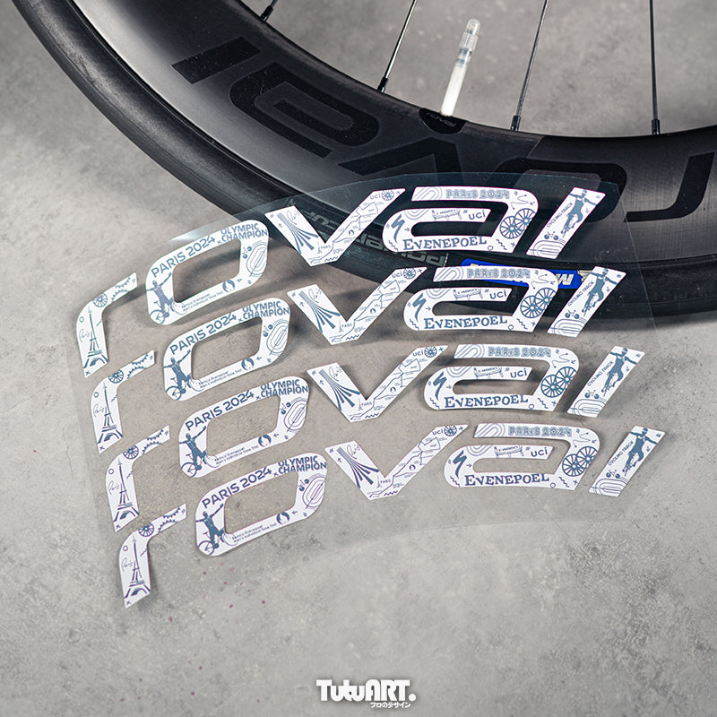 Adesivo Personalizado para Roval CLX2 Carbon Wheelset | Cores Edição Limitada Champion | Vinil Premium 3M | Resistente ao Tempo e Leve