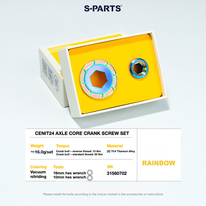 S-PARTS CENIT Titanium Crank Bolts – Lightweight Upgrade for Road & MTB