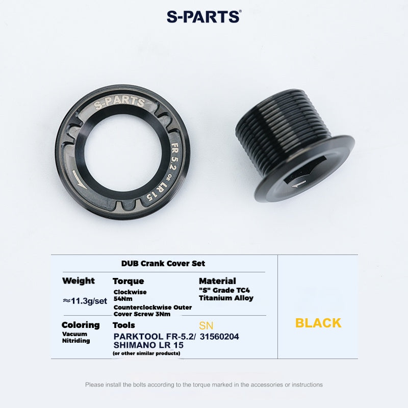 S-PARTS SRAM DUB cache de manivelle en titane Quarq Red Force Sram cache de manivelle de vélo