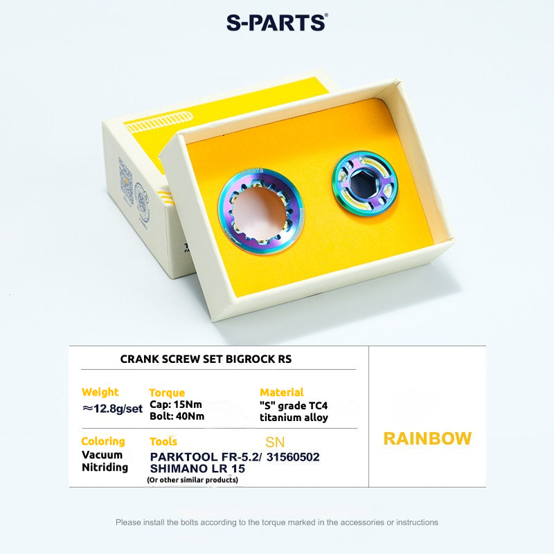 Kit de Parafuso de Manivela de Titânio S-PARTS para Upgrade Leve BIGROCK RS