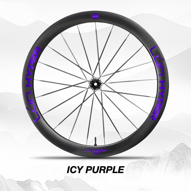 Autocollants Logo Infinity pour Roues Lún HYPER 5 D50 Gen 5 | Stickers Jante Étanche (Jeu Complet pour Deux Roues + Stickers de Rechange Inclus)