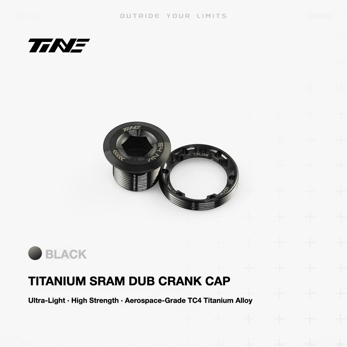 TiNE Ultra-Light SRAM DUB Titanium Crank Cap – 10.5g