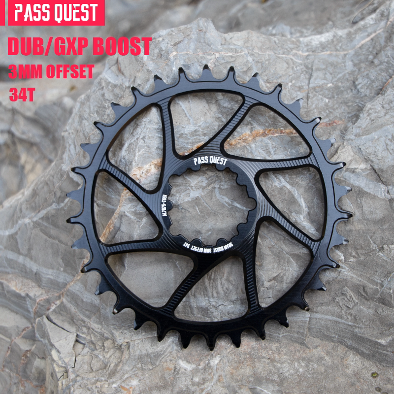 PASS QUEST SRAM 3-Bolt Direct-Mount Narrow-Wide Chainring | GXP DUB | 3mm / 6mm Offset