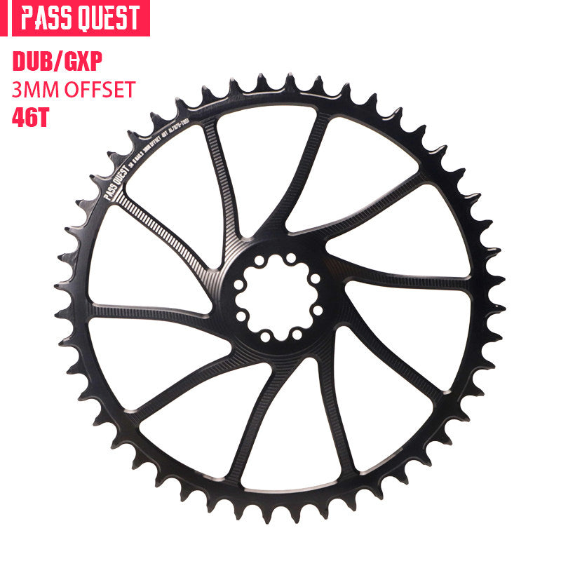 PASS QUEST 8-Bolt Direct Mount Narrow-Wide Chainring for SRAM RED DUB | 3mm Offset 40T–54T