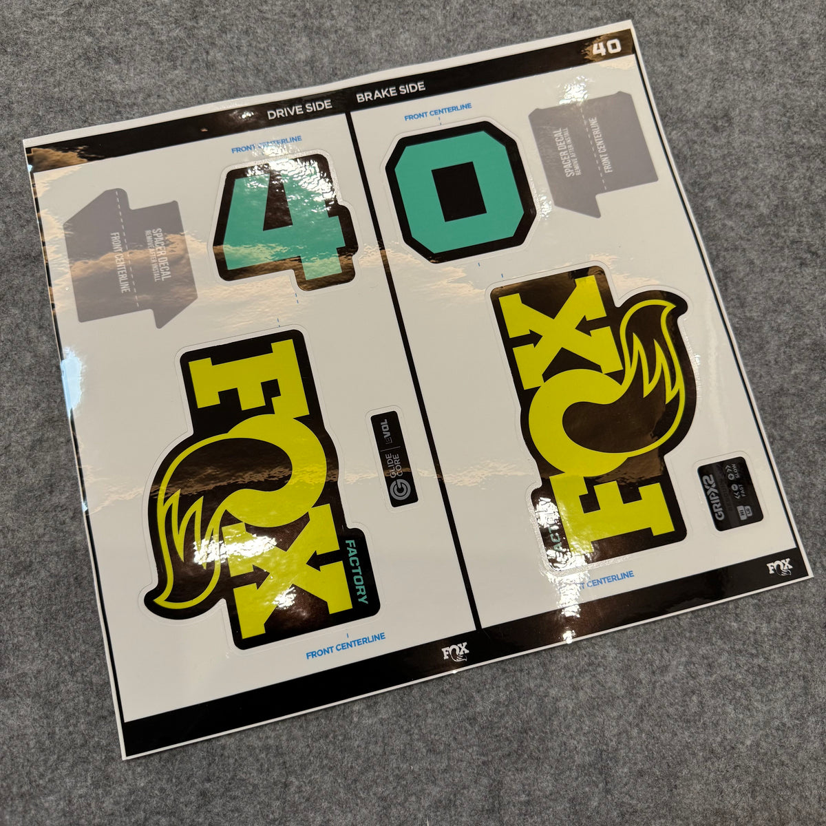 Custom Decal Kit for 2027 FOX 40 FACTORY Fork | Waterproof MTB Fork Stickers | GRIP X2