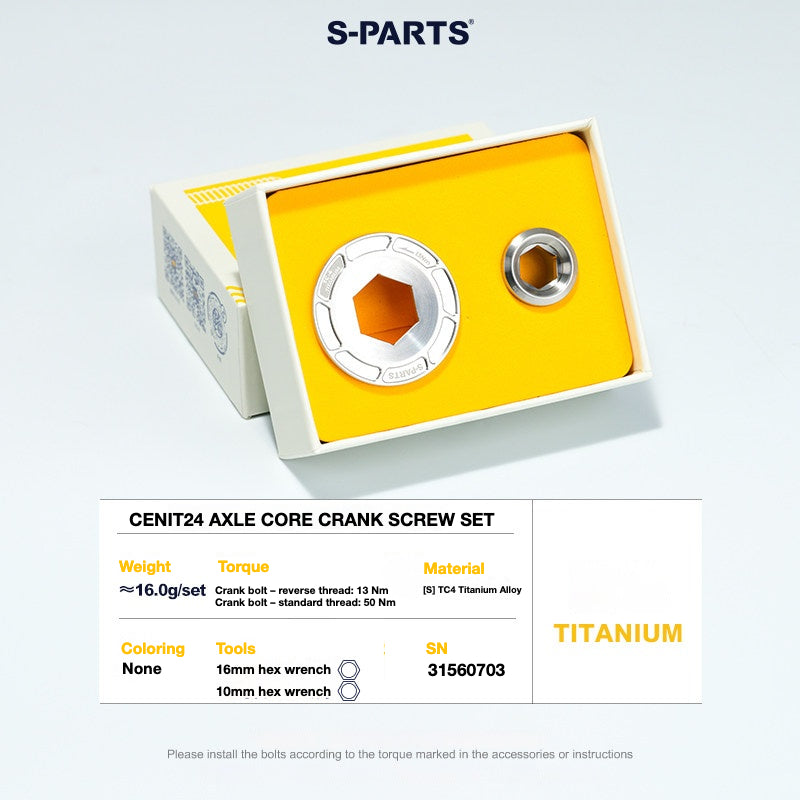 S-PARTS CENIT Titanium Crank Bolts – Lightweight Upgrade for Road & MTB