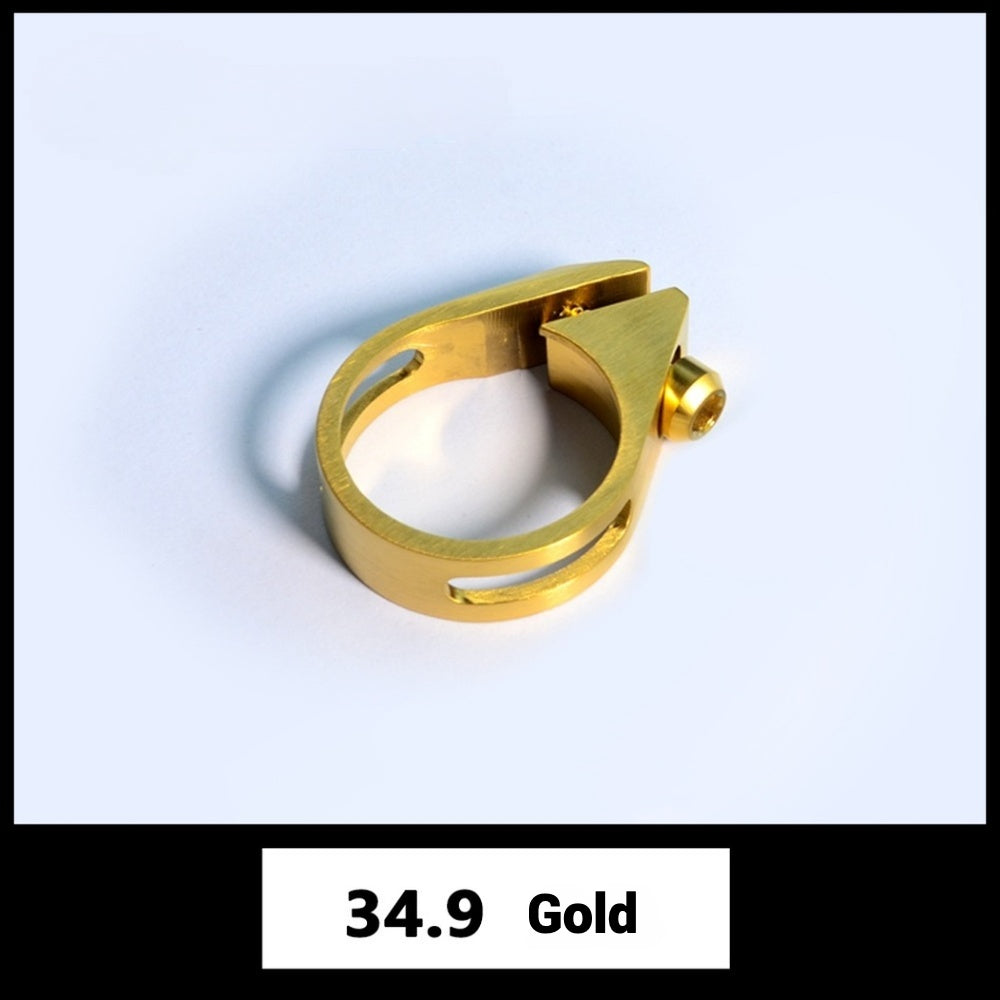 Abraçadeira de Canote Ultra-Leve de Titânio | Compatível com Specialized, Trek, Giant, Cannondale e Mais | 31.8mm / 34.9mm | Dourado, Arco-íris, Preto, Titânio