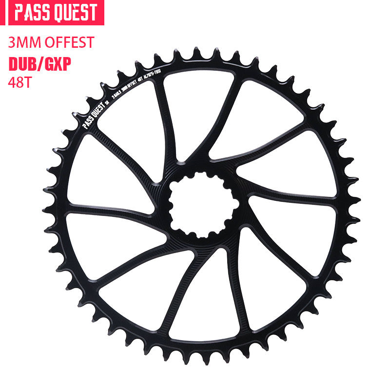 PASS QUEST 3-Bolt Direct Mount Chainring | 3mm Offset 40T–54T Narrow Wide Gravel / Road Bike