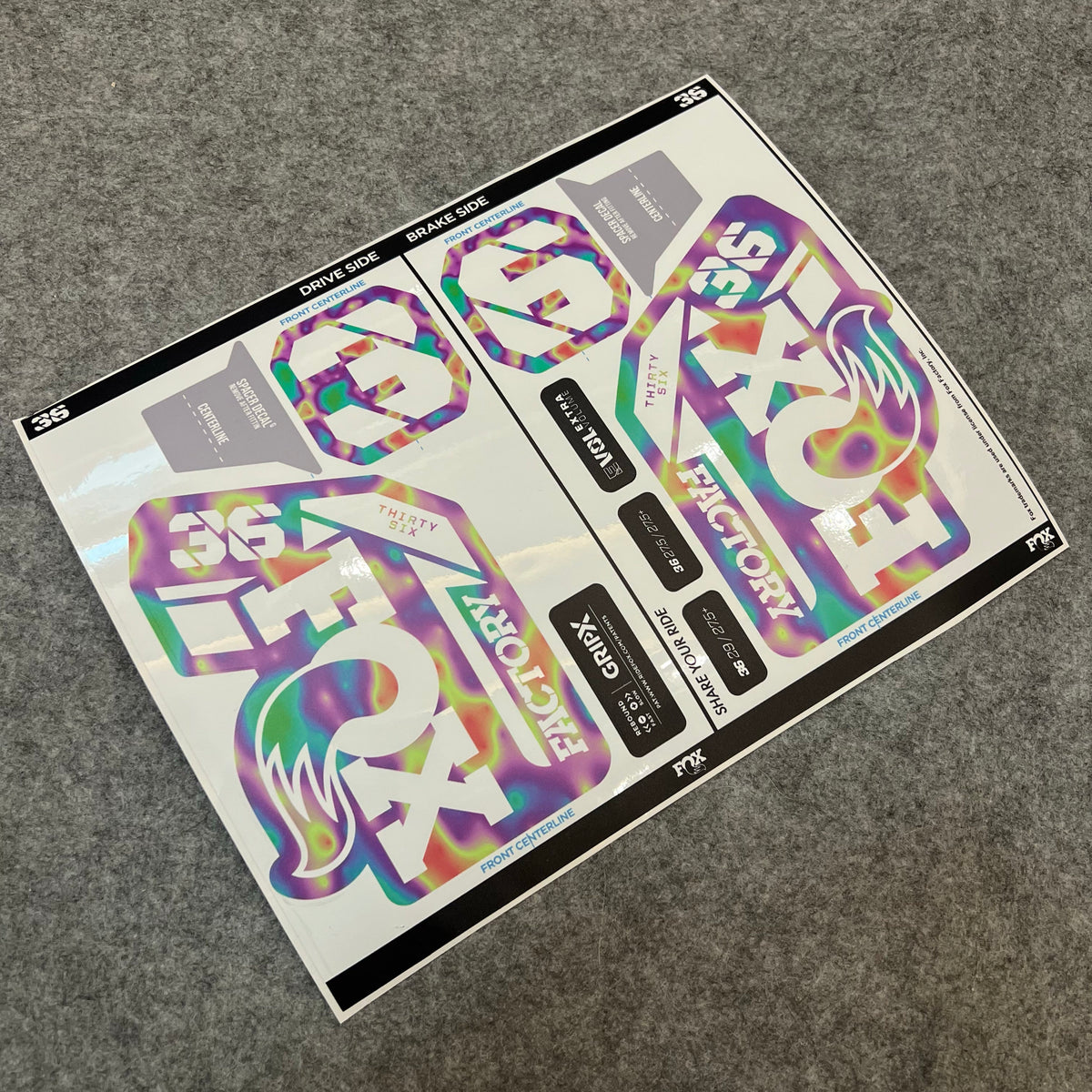 Custom Decal Kit for 2025 FOX 36 FACTORY Fork | Waterproof & Scratch-Resistant MTB Stickers | GRIP X