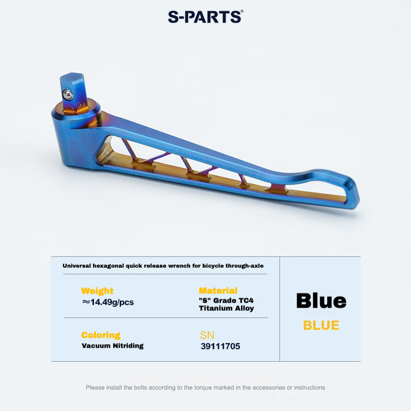 S-PARTS Titanium Thru Axle Kit for Cannondale SuperSix EVO (Front+Rear, Tool-Free Design) – 57.99g | 8 Anodized Colors