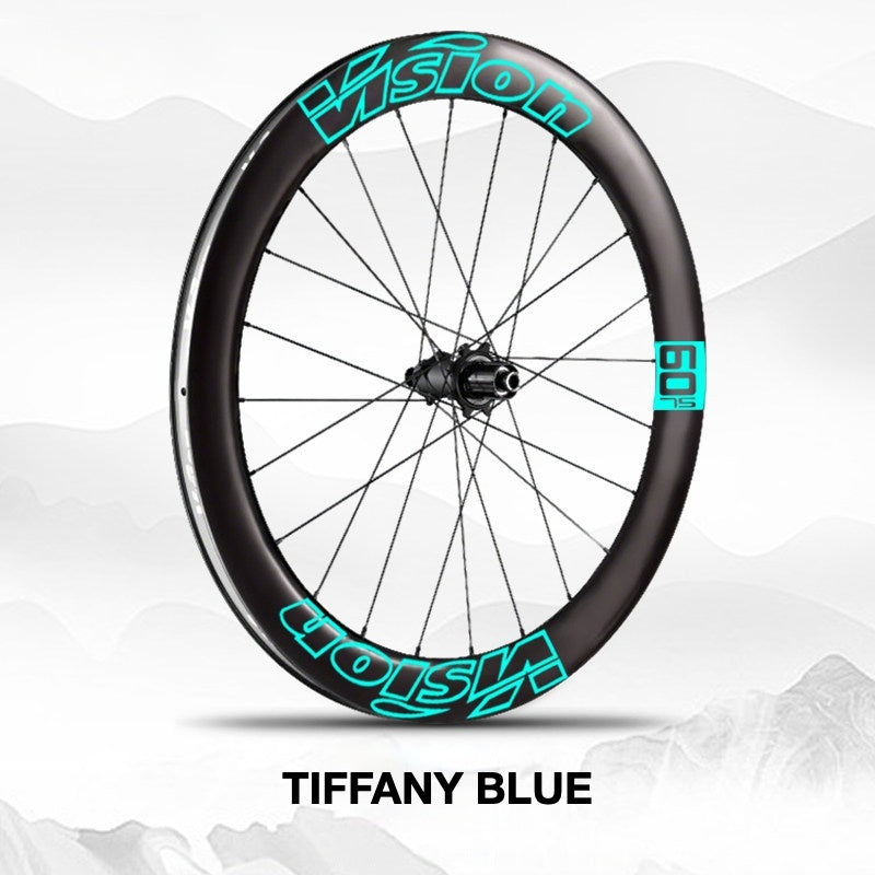 Custom Decal Kit for VISION METRON SL60 Wheels | Road Bike Carbon Rim Wrap Stickers(Complete Wheelset Decal Kit + Spare Set)