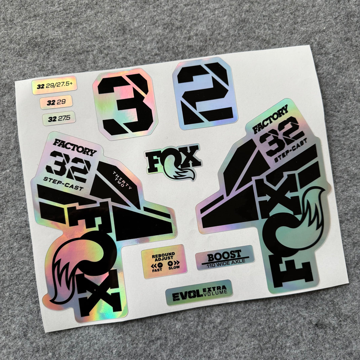 Custom FOX Fork Decal Kit for FOX 32SC / 34 / 36 / 38 / 40 | Waterproof MTB Fork Stickers | KASHIMA Edition