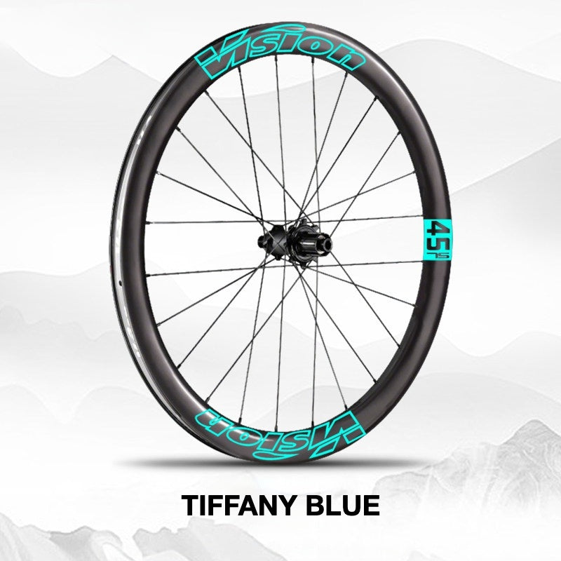 Custom Decal Kit for VISION METRON SL45 Wheels | Road Bike Carbon Rim Wrap Stickers(Complete Wheelset Decal Kit + Spare Set)