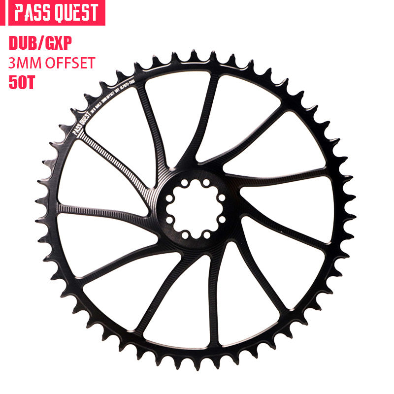 PASS QUEST 8-Bolt Direct Mount Narrow-Wide Chainring for SRAM RED DUB | 3mm Offset 40T–54T