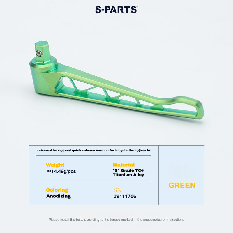 S-PARTS Titanium Thru Axle Kit for CANYON CFR (Front + Rear, Tool-Free Design) – 61.21g | 8 Anodized Colors