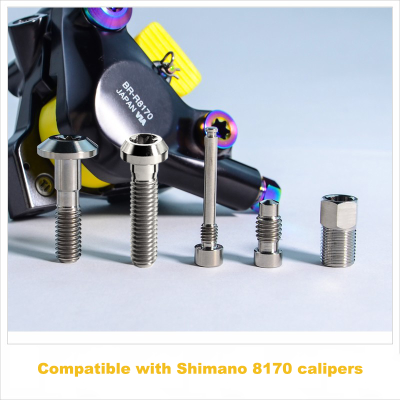 Parafusos de Substituição e Atualização de Titânio para Pinça Shimano Ultegra Di2 8170 – Leves e Duráveis 5PCS