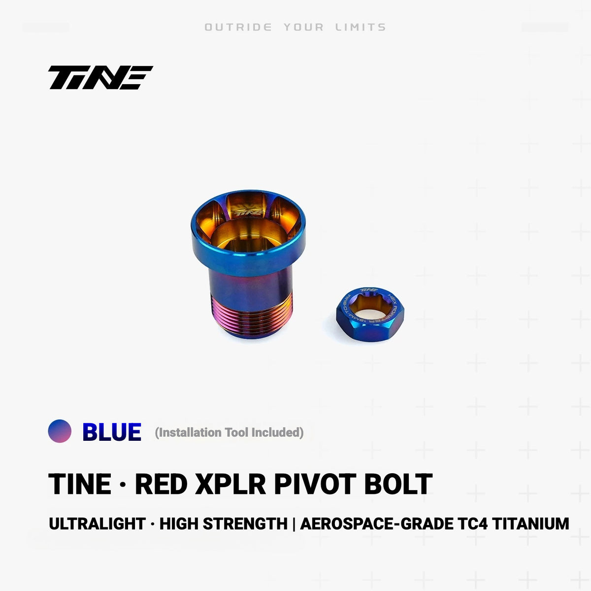 TiNE TC4 Titanium Rear Derailleur Cage Pivot Bolt for SRAM RED XPLR | 11.3g Lightweight Upgrade