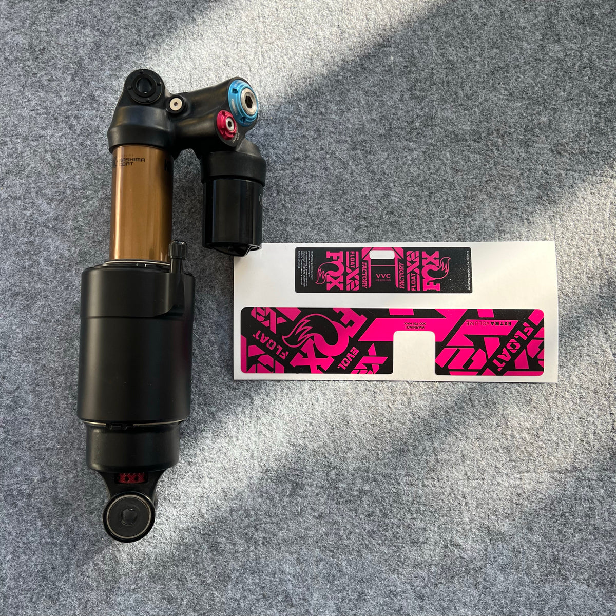 Kit de Adesivos Personalizado para Amortecedor FOX FLOAT X2 | Adesivos Impermeáveis para Suspensão MTB | DH / AM / Full Suspension