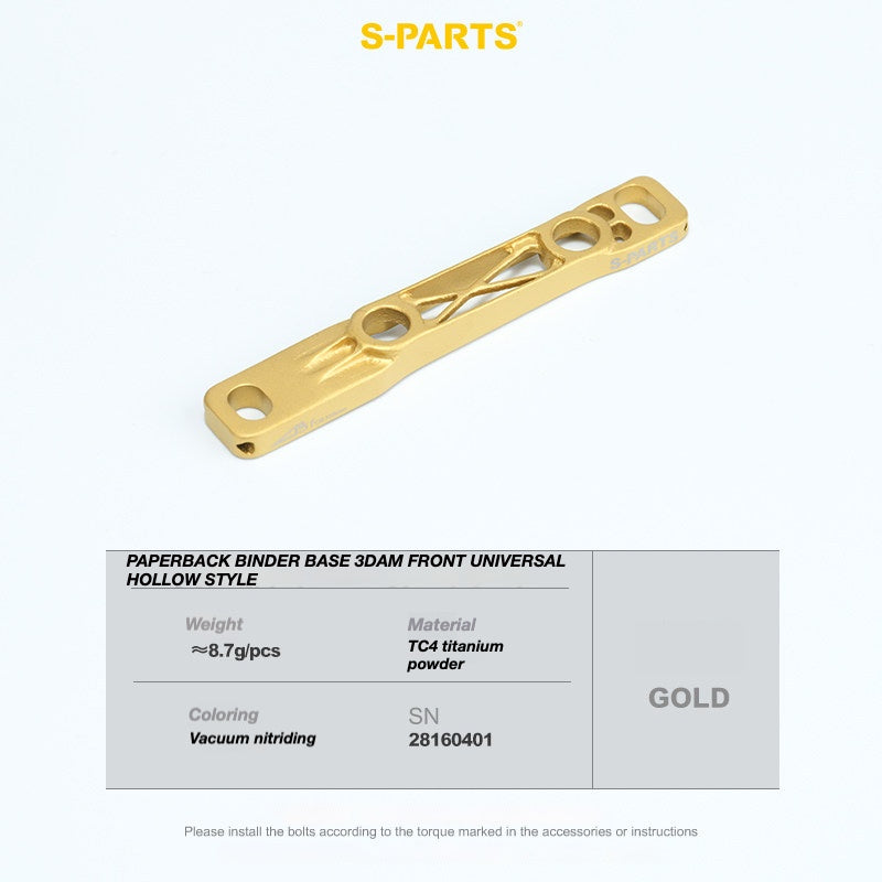 S-PARTS Titanium 3D Printed Flat Mount Front Brake Adapter for Shimano R8170 Road Disc Brakes