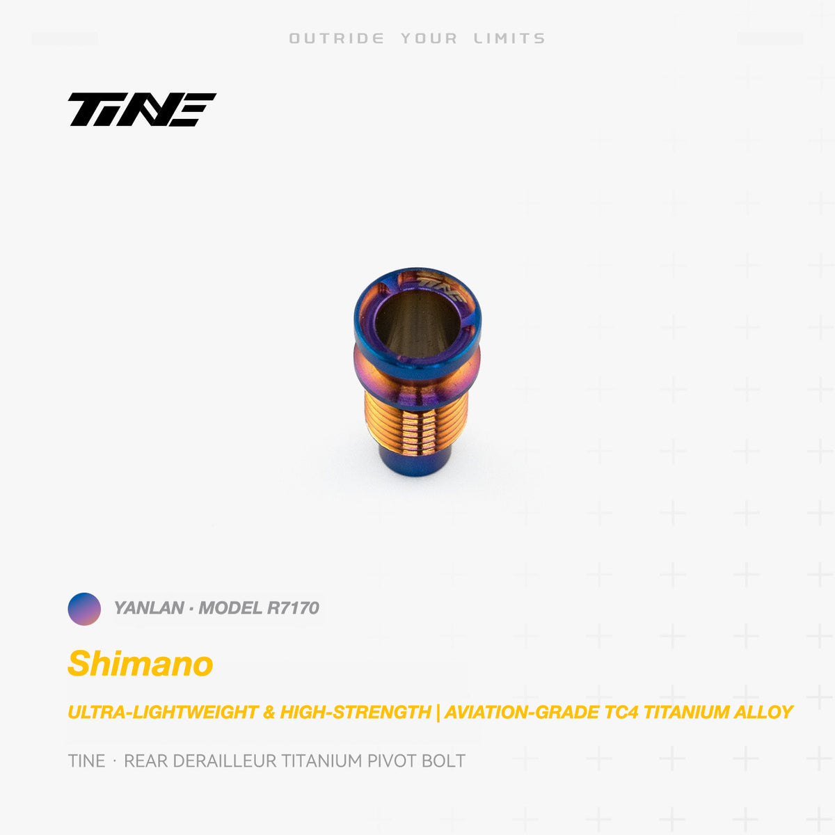 TiNE Titanium Shimano Rear Derailleur Pivot Bolt | Ultra-Light Road Bike Upgrade