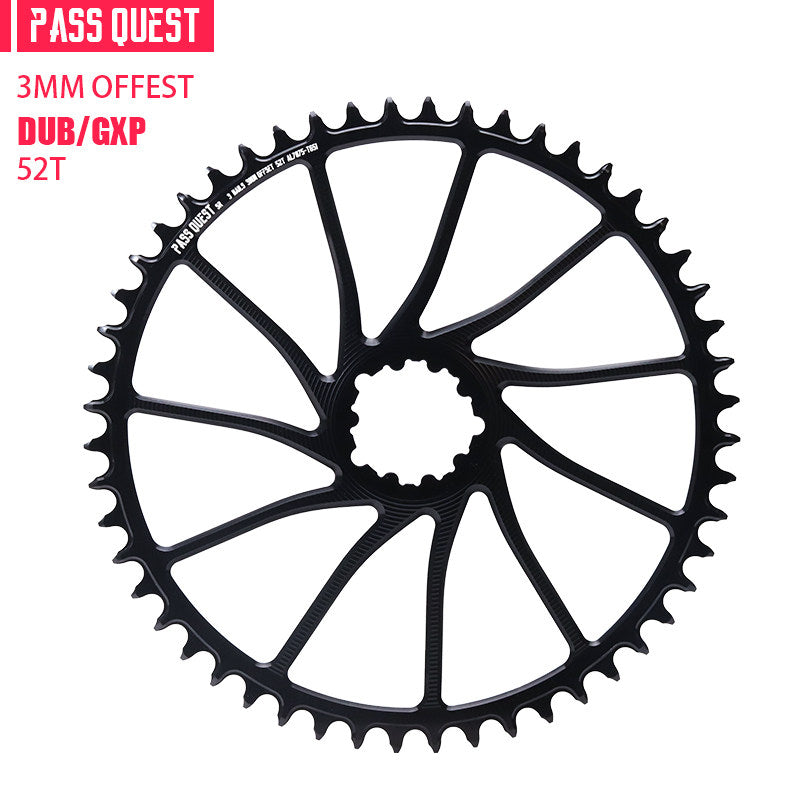 PASS QUEST 3-Bolt Direct Mount Chainring | 3mm Offset 40T–54T Narrow Wide Gravel / Road Bike