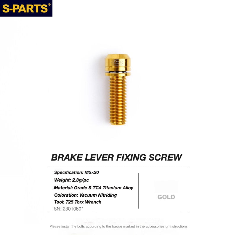 S-PARTS Titanium Disc Brake Bolt Kit for TRP DHR EVO | Ultra-Light MTB Brake Hardware