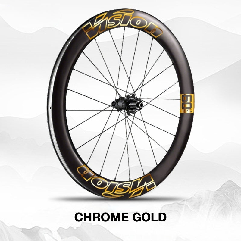 Custom Decal Kit for VISION METRON SL60 Wheels | Road Bike Carbon Rim Wrap Stickers(Complete Wheelset Decal Kit + Spare Set)