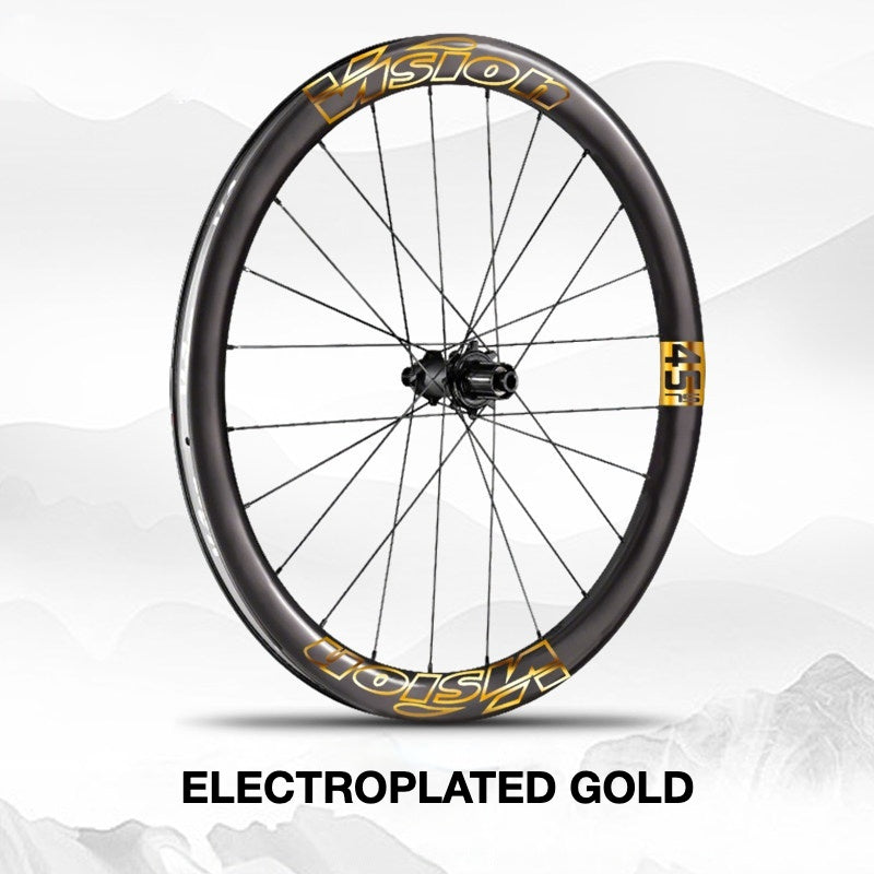 Custom Decal Kit for VISION METRON SL45 Wheels | Road Bike Carbon Rim Wrap Stickers(Complete Wheelset Decal Kit + Spare Set)