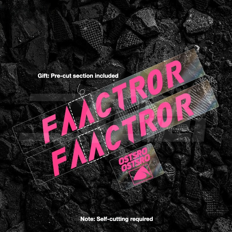 FACTOR OSTRO VAM Frame Protection & Logo Sticker Kit | Custom Color Wrap Decal Set for Road Bikes