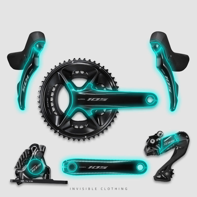 Shimano 105 R7170 / Ultegra R8170 Bike Protection Film Kit – Road Bike Shifter & Crank TPU Sticker Guard