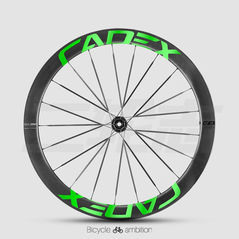 CADEX 50 Adesivos para Aro de Roda Ultra | Conjunto de Rodas de Carbono para Estrada, Vinil de Troca de Cor, À Prova d'Água, Resistente a UV, Opções Multicor