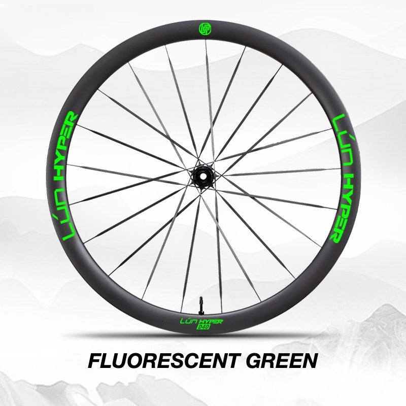 Autocollants Logo Infinity pour Roues Lún HYPER 5 D40 Gen 5 | Autocollants de Jante Imperméables (Jeu Complet pour Deux Roues + Autocollants de Rechange Inclus)