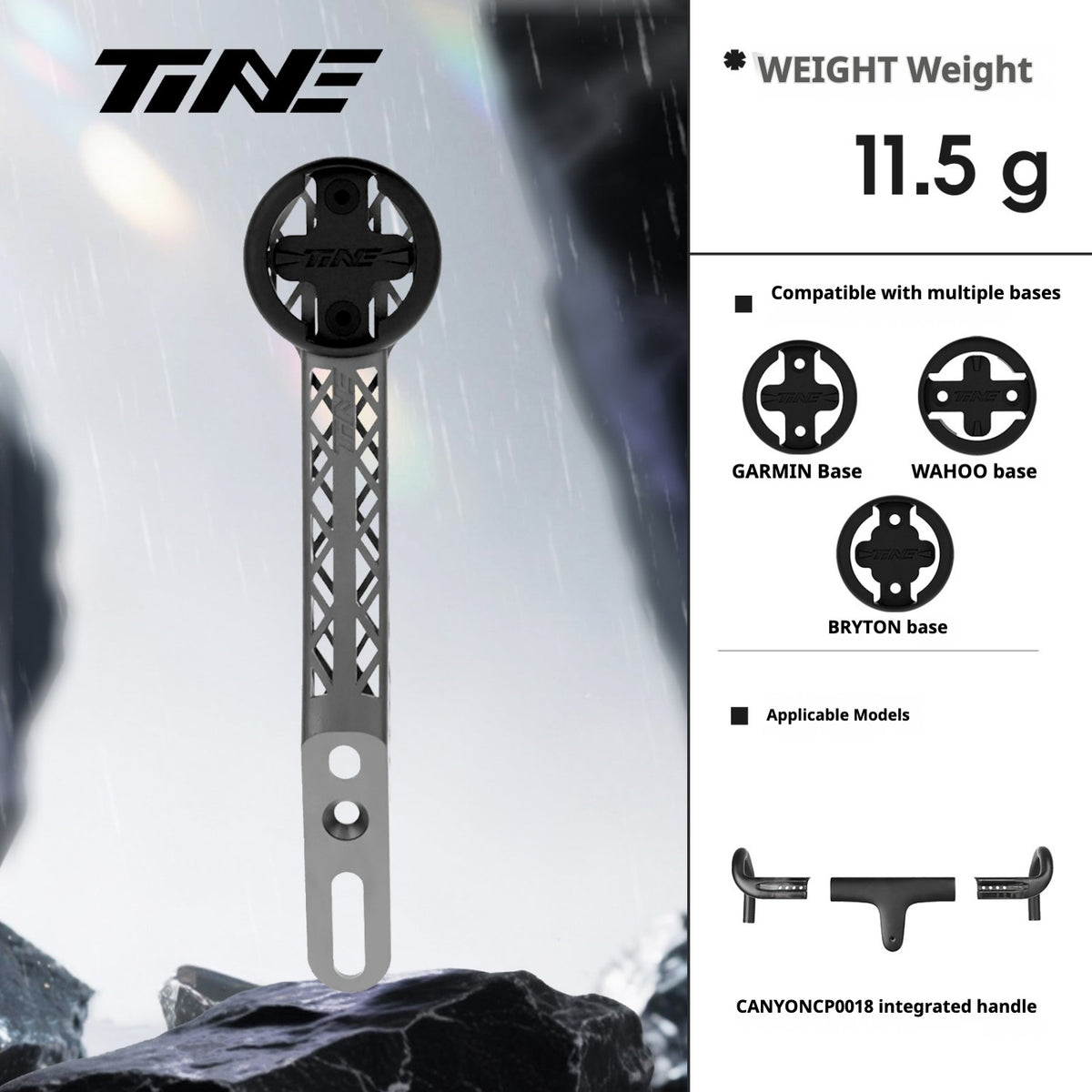 Suporte para Computador TiNE Titanium para GUIDÃO INTEGRADO CANYON CP0018