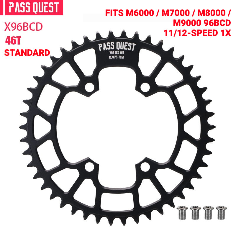 PASS QUEST X96BCD Narrow-Wide Chainring for Shimano M6000 / M7000 / M8000 / M9000 / M5100 | 30T–48T