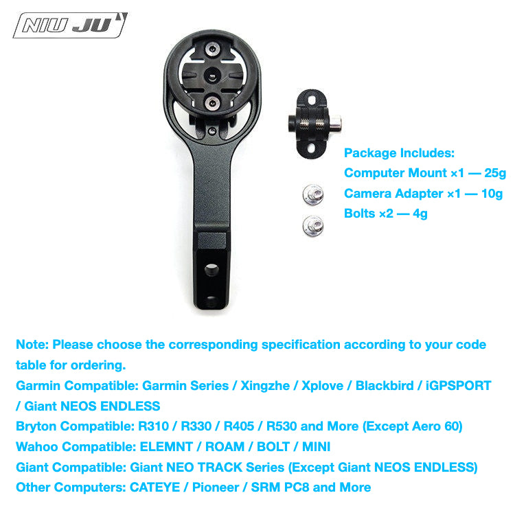 BLACK INC Integrated Computer Mount for FACTOR Bikes | Garmin Wahoo GoPro Compatible